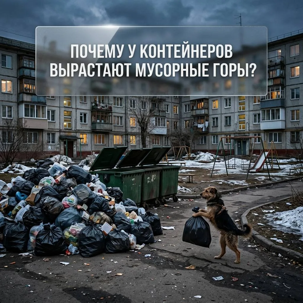 Почему у контейнеров вырастают мусорные горы?

Чистота во дворе – это не только работа коммунальщико