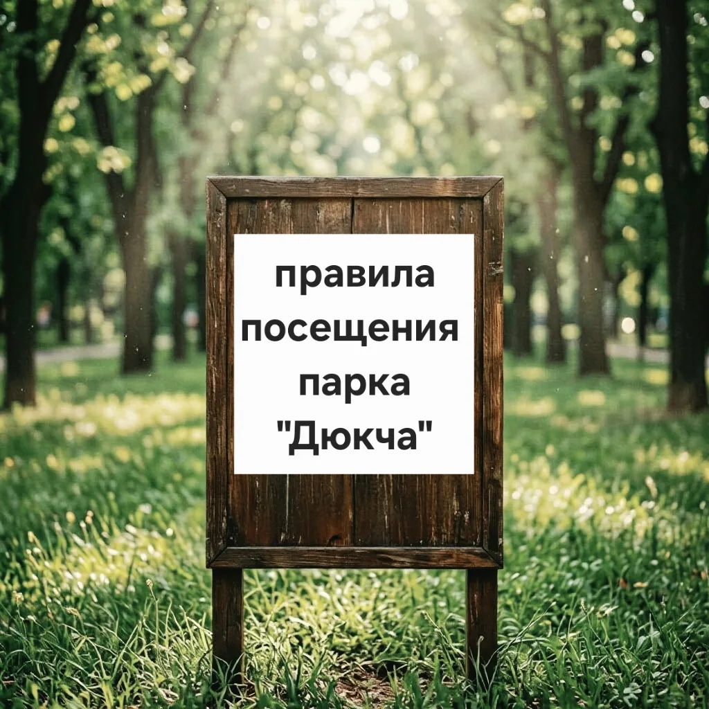 Друзья, напоминаем о правилах поведения в парке «Дюкча»!
