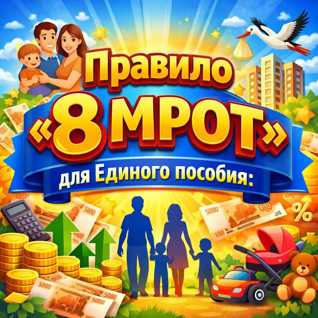 ✨Правило «8 МРОТ» для Единого пособия: что важно знать каждому?  Многие получают отказ в едином посо