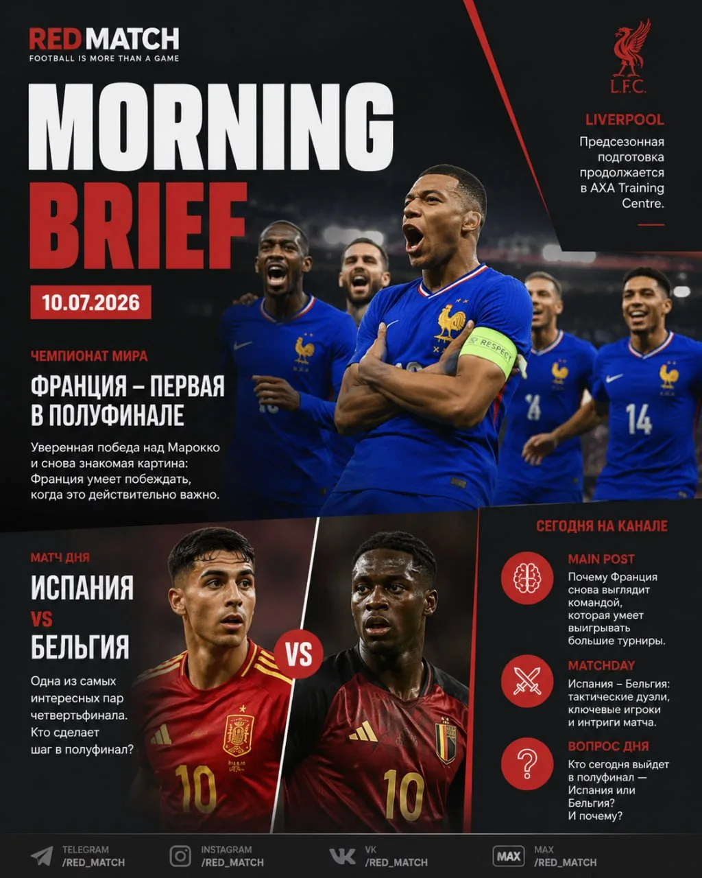 ⚽️ Чемпионат мира вступает в решающую фазу