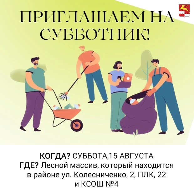 🌳 Субботник в лесном массиве – 15 августа