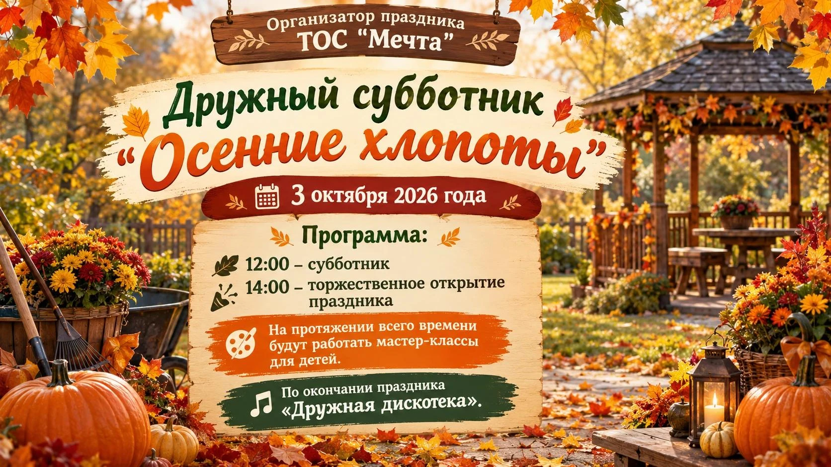ТОС "Мечта" п. Солонцы Славского муниципального округа приглашает на дружный субботник