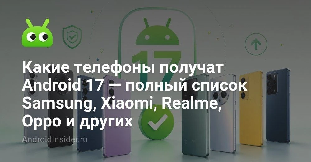 Android 17: полный список смартфонов с обновлением и реальные сроки выхода

Android 17 уже вышел офи