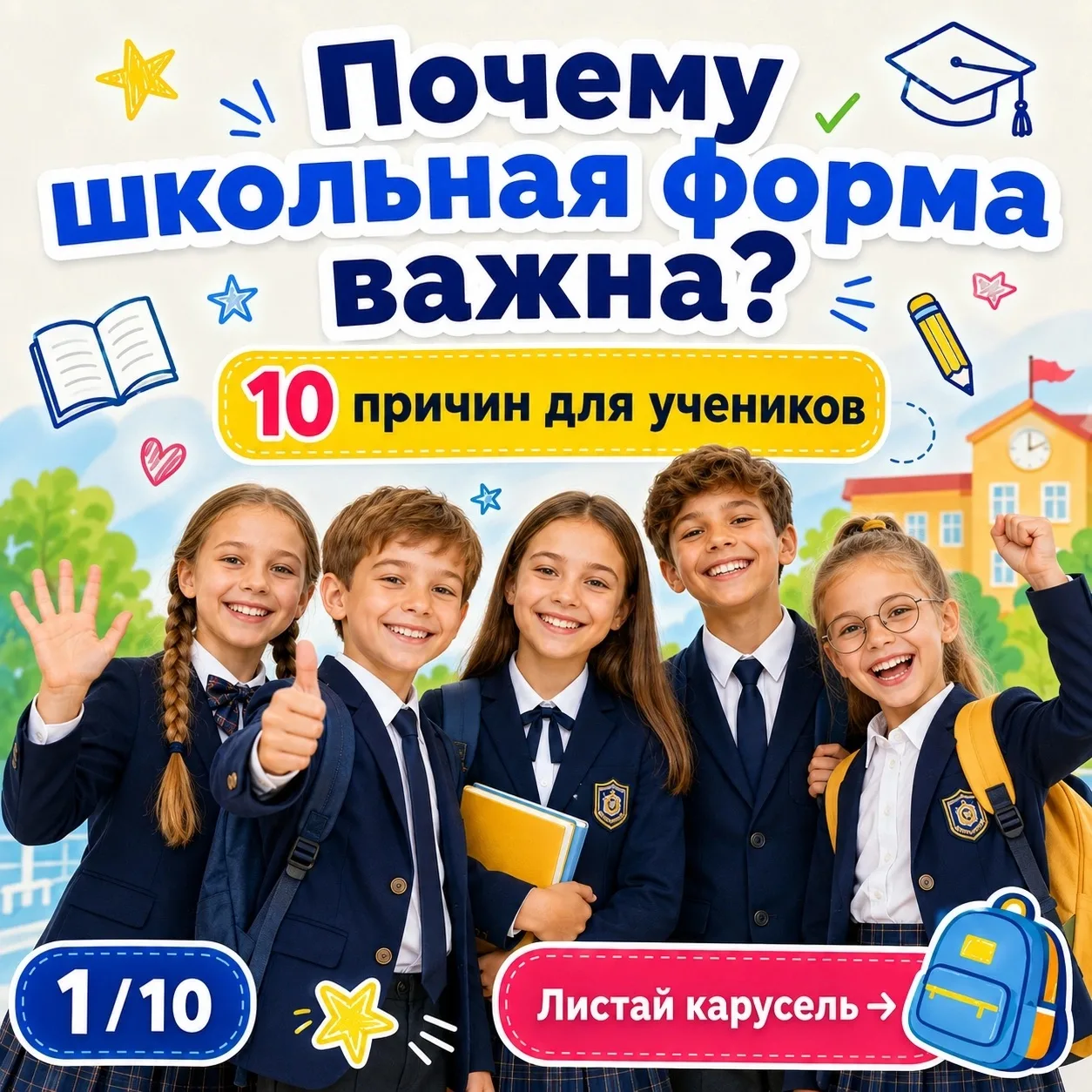 👔 «Почему я должен носить школьную форму?» — этот вопрос мы слышим от учеников довольно часто 
 
Ка