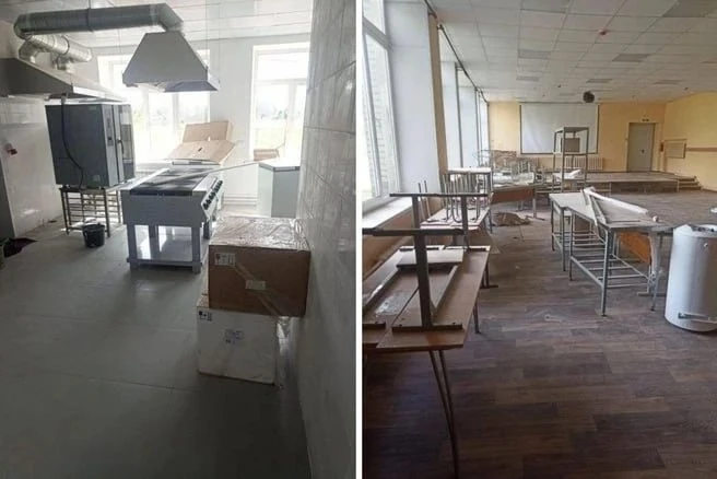 В Скребловской школе в Лужском районе Ленобласти ученикам вместо горячего питания выдаю...