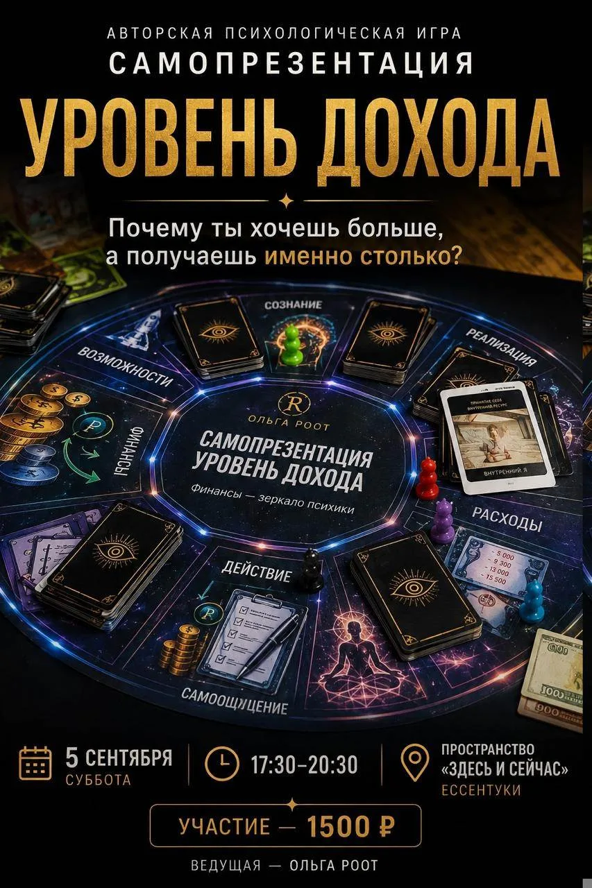 ИГРА ТРАНСФОРМАЦИОННАЯ "САМОПРЕЗЕНТАЦИЯ. УРОВЕНЬ ДОХОДА"