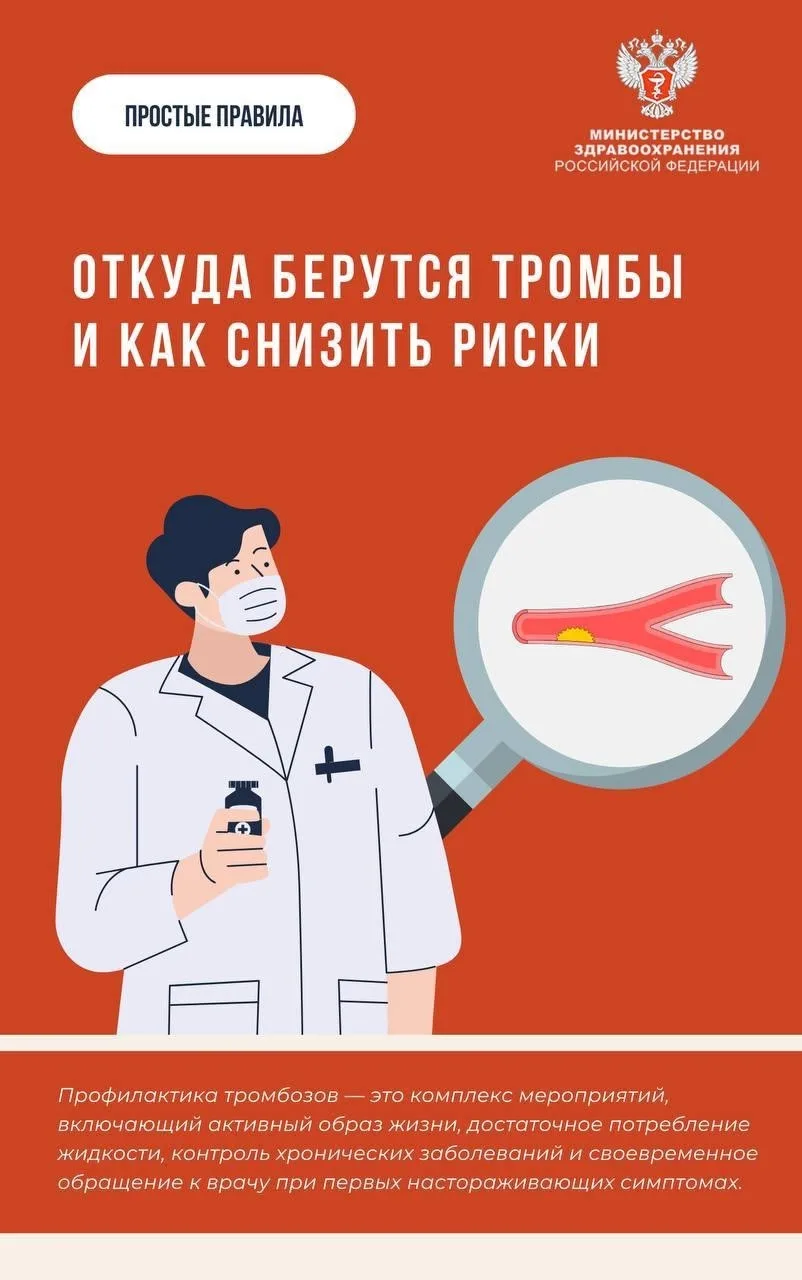 Друзья 👋

⚡Сегодня в рубрике ️ #ПростыеПравила: Откуда берутся тромбы и как снизить риски?

Об этом