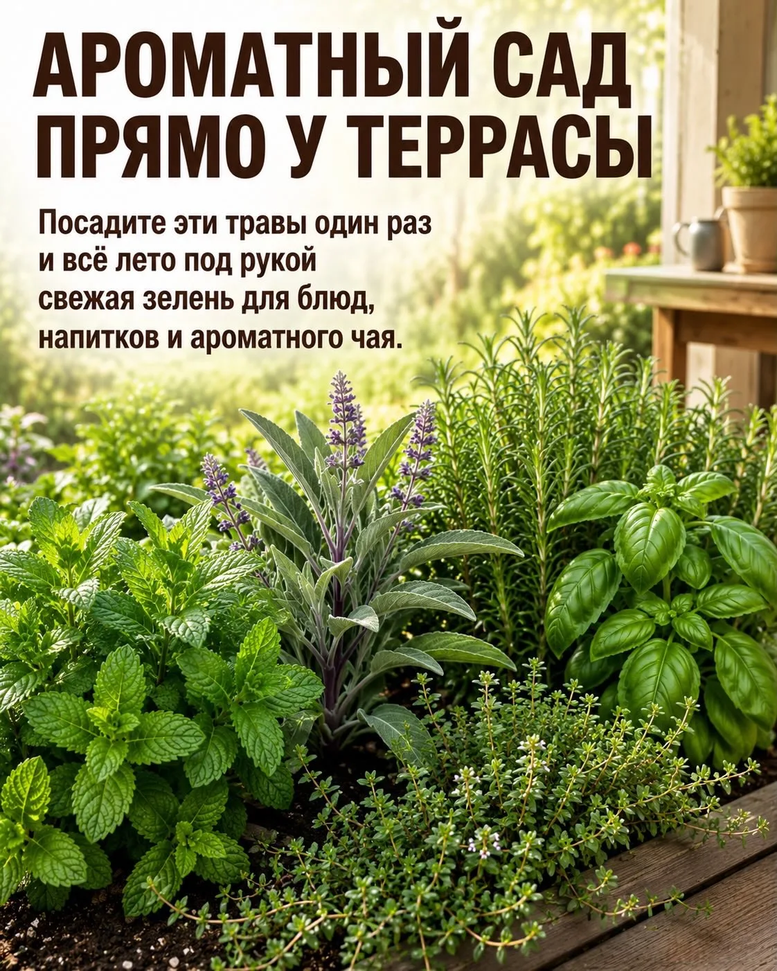 ВСЁ ПОД РУКОЙ! ✨ Украшаем зону отдыха кашпо со свежими пряными травами 😍