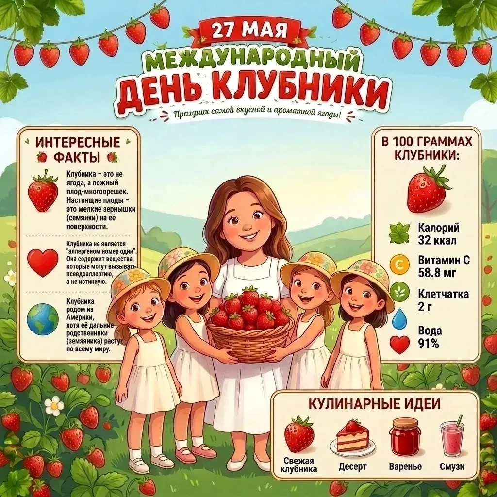 🍓 Сегодня Международный день клубники!🍓
