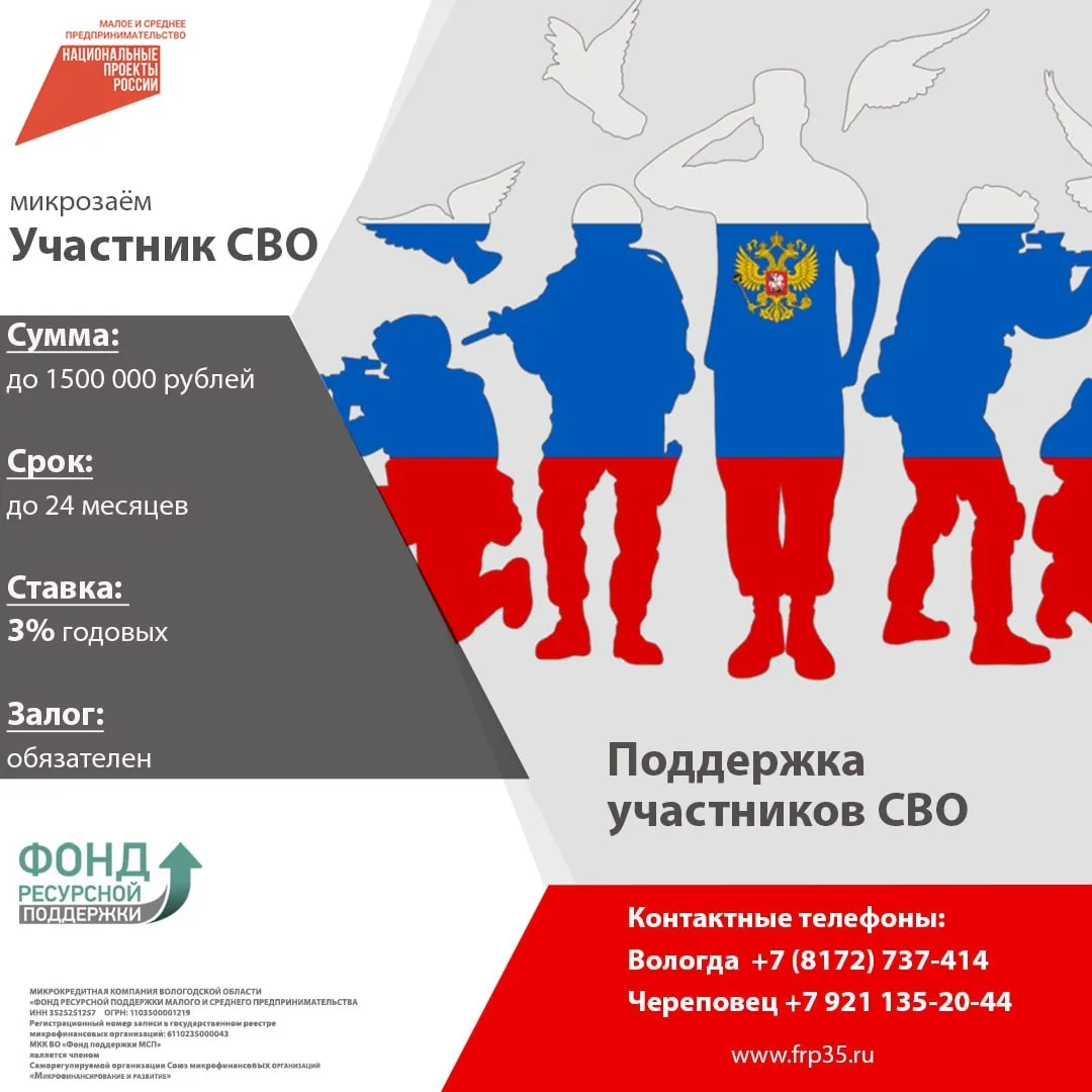 🧰Микрозаём «Участник СВО»
