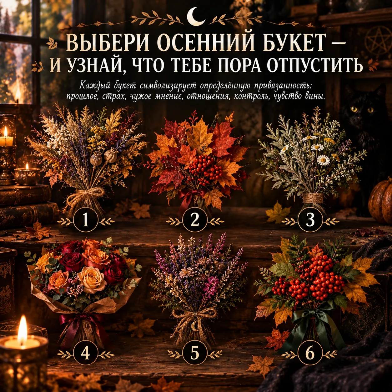 🌾 ВЫБЕРИ ОСЕННИЙ БУКЕТ — И УЗНАЙ, ЧТО ТЕБЕ ПОРА ОТПУСТИТЬ