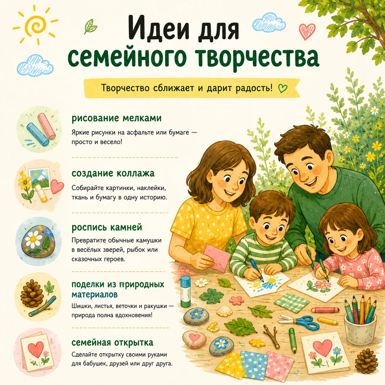 Творим всей семьёй ❤️