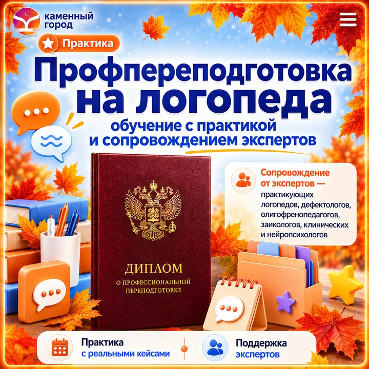 Учитесь в удобном онлайн-формате и получите квалификацию “учитель-логопед” за 8 месяцев!