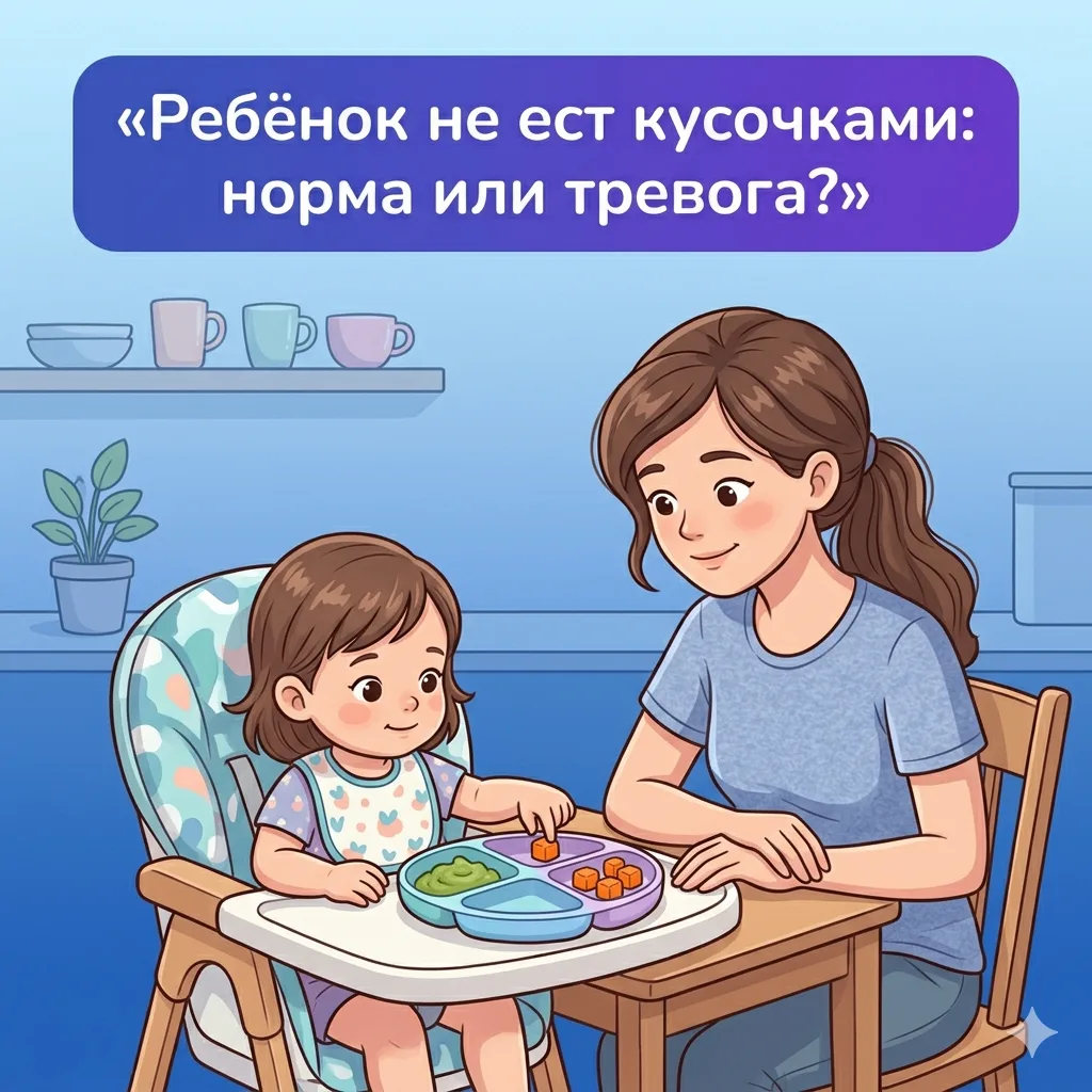 🍽️ Ребёнок не ест кусочками: норма или повод для тревоги?