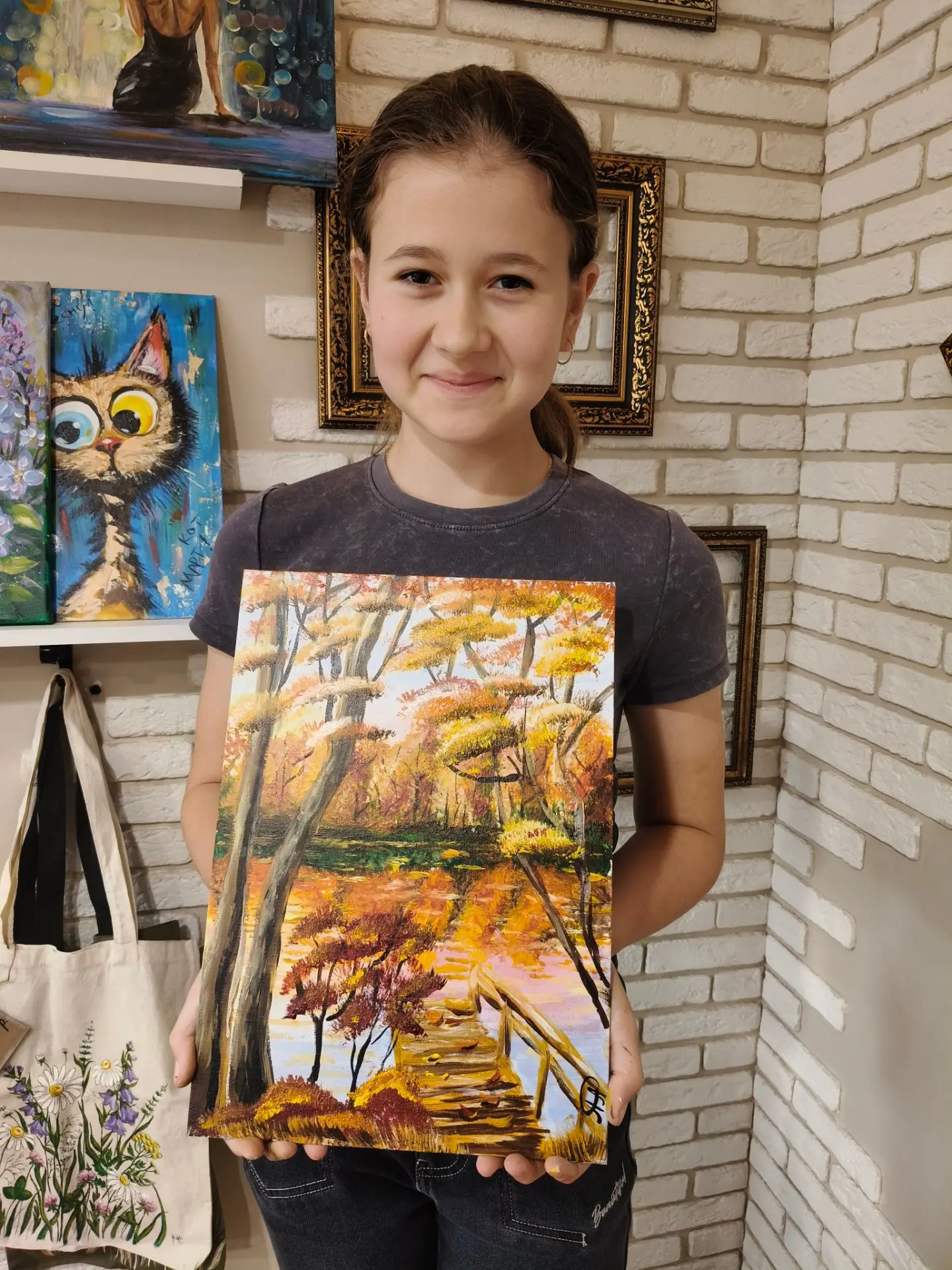 Рисуем пейзажи 🍁на холсте 🖼