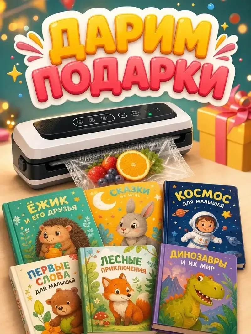 Дарим вакууматор для мамы и набор детских сказок для малыша ✨