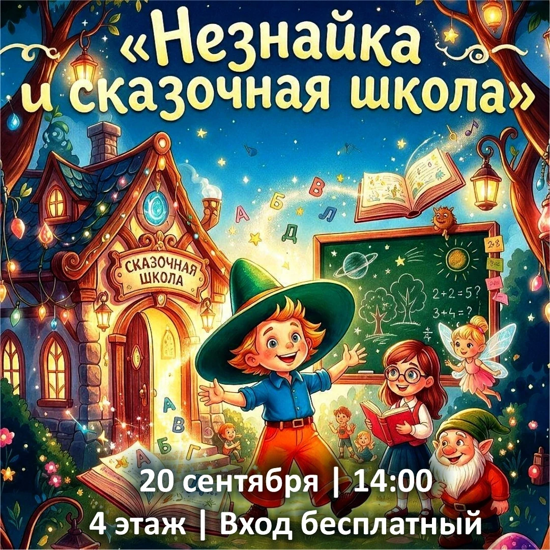 Бесплатный спектакль "Незнайка и сказочная школа"