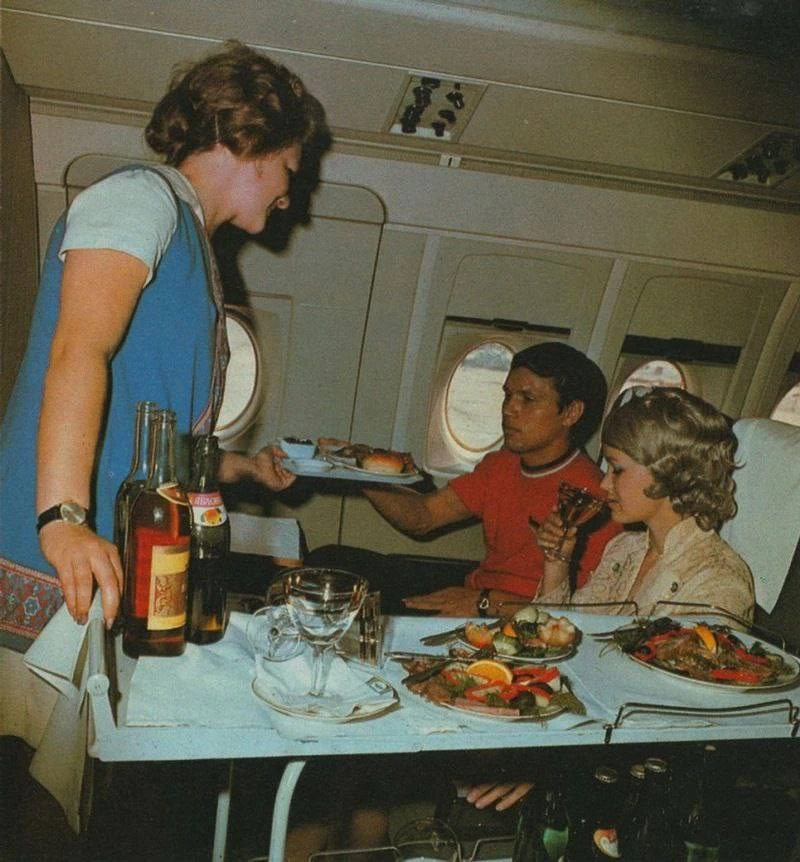 Реклама компании Аэрофлот,1980-е годы.