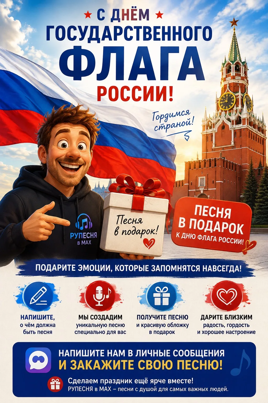 🇷🇺 С ДНЁМ ГОСУДАРСТВЕННОГО ФЛАГА РОССИИ!