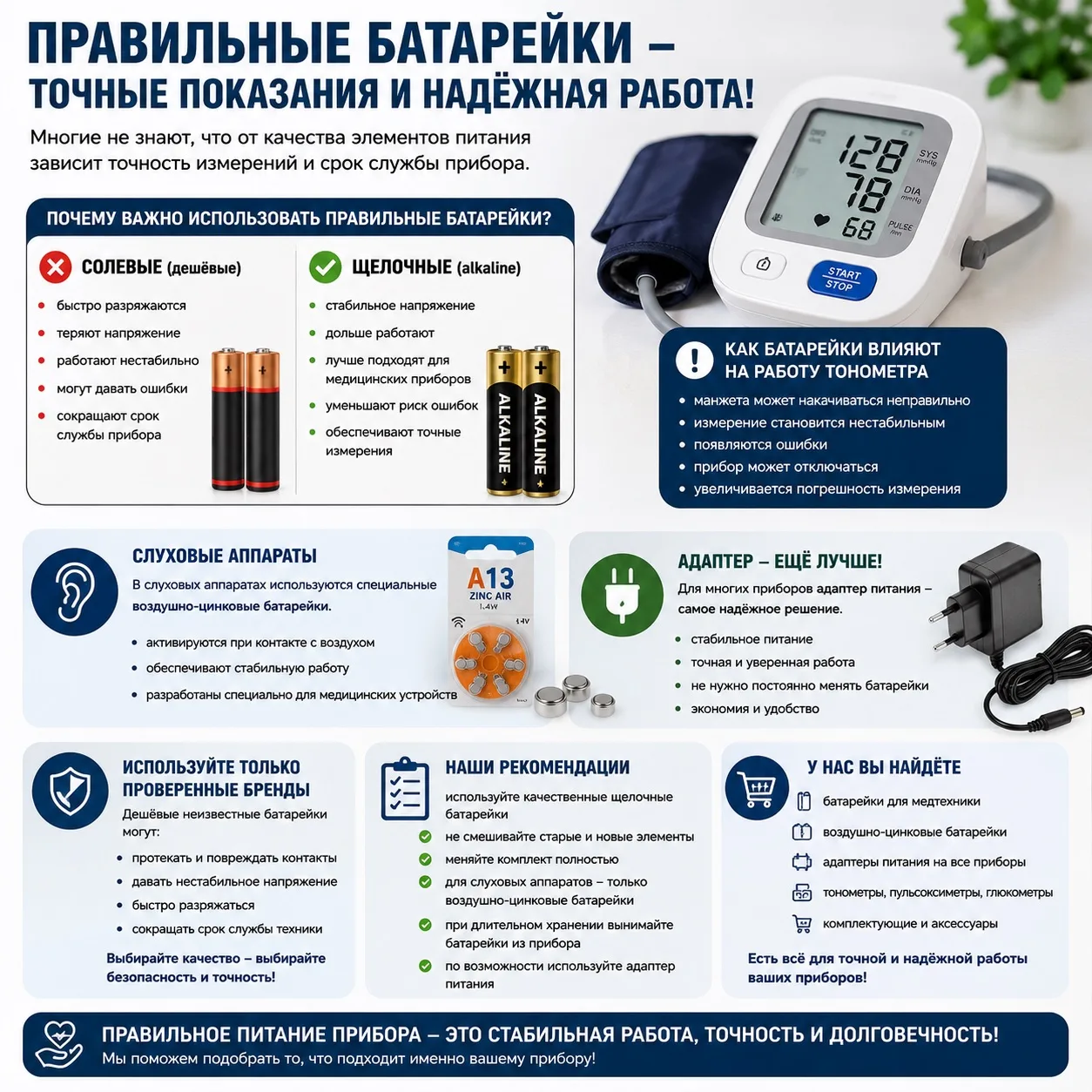 🔋 Почему в медицинских приборах важно использовать правильные батарейки?
