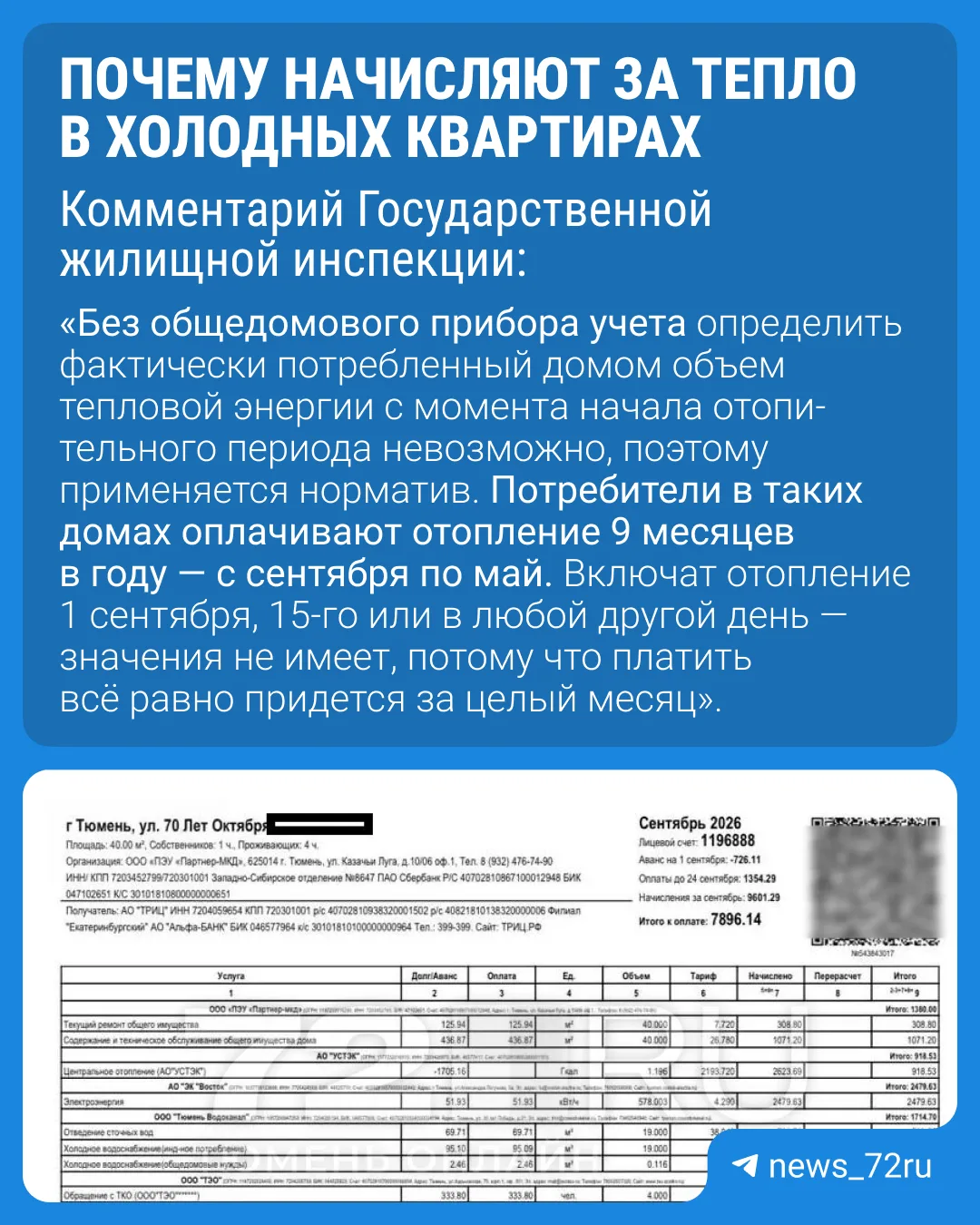 Куда жаловаться? Отопления еще нет, а за сентябрь уже насчитали! — пишет нам читатель.