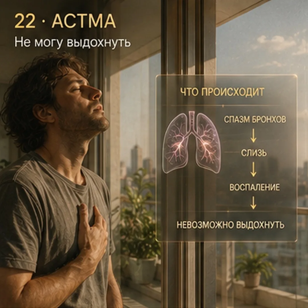 При астме трудно не вдохнуть. Трудно выдохнуть — то есть отдать.