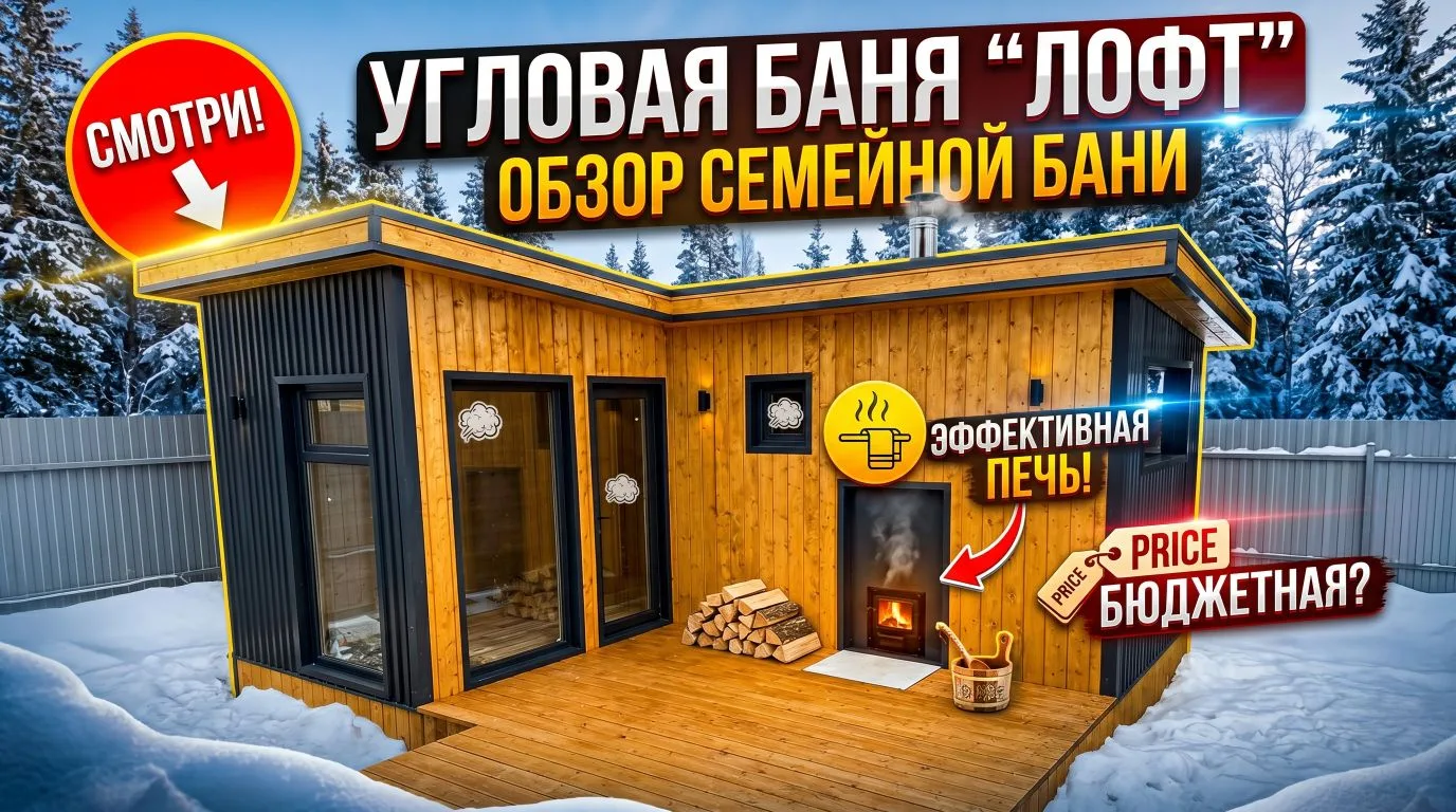 🪵 «БАНЯ "ЛОФТ", УГЛОВАЯ»