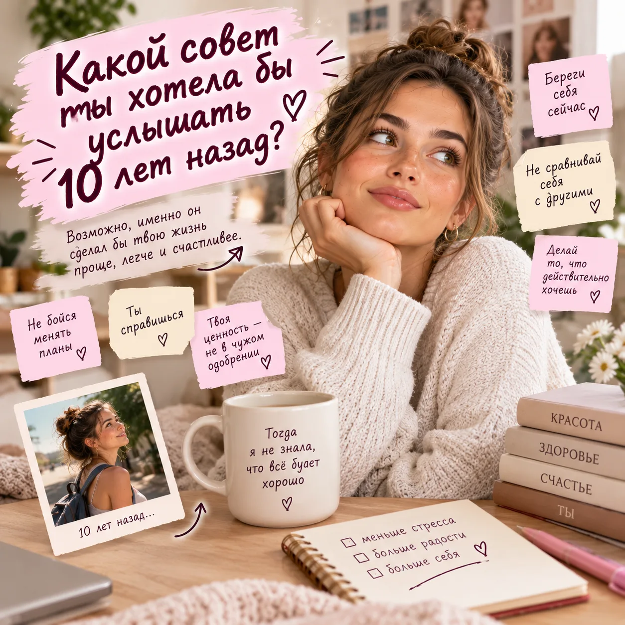 Какой совет ты хотела бы услышать 10 лет назад?