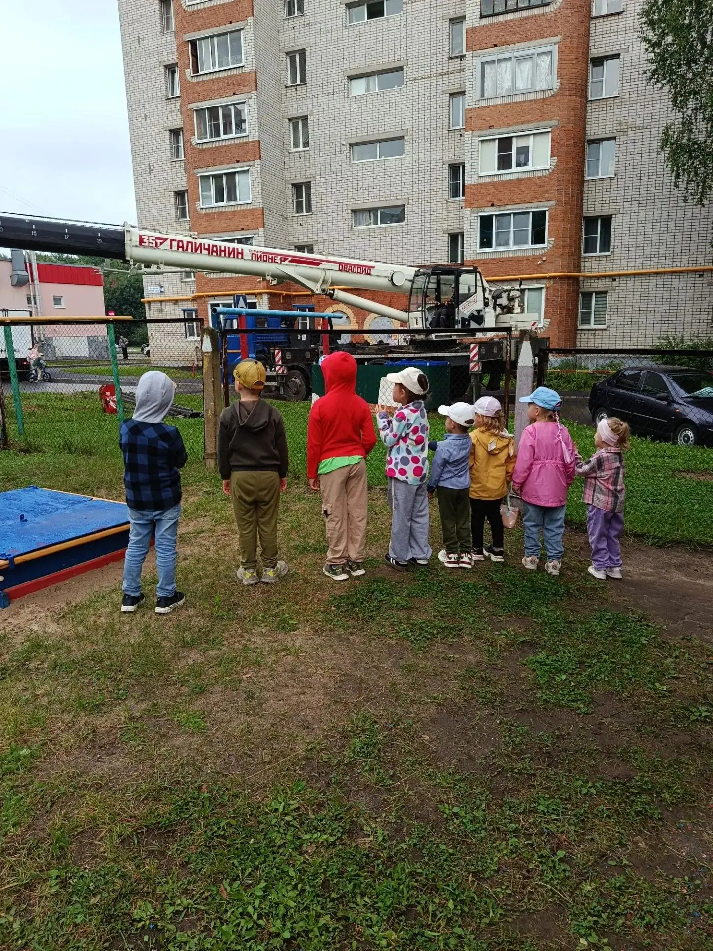 Увлекательное наблюдение за подъёмным краном
