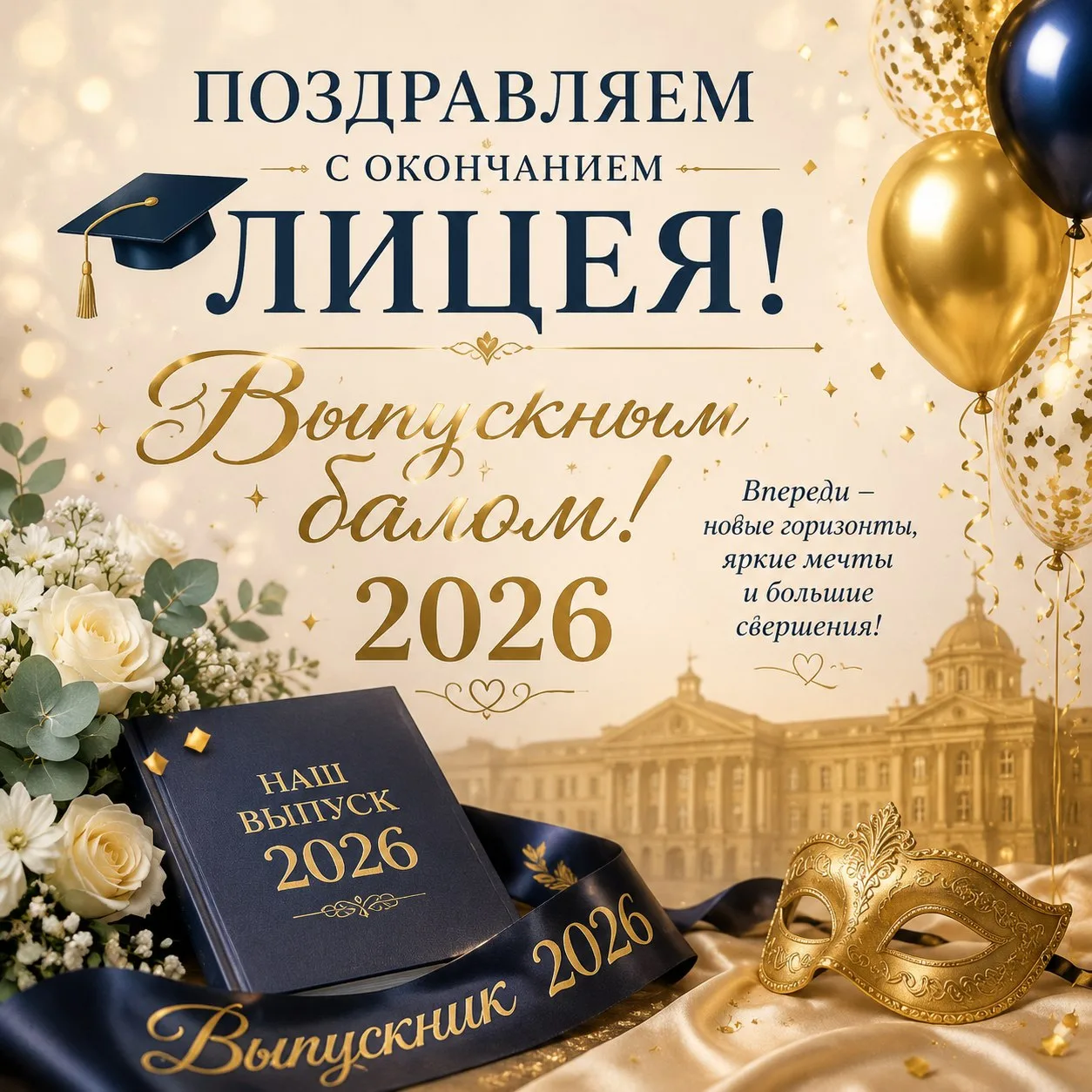 ✍️Дорогие выпускники! 
Уважаемые родители и педагоги! 

Сегодня в жизни лицея, каждой Вашей семьи - 
