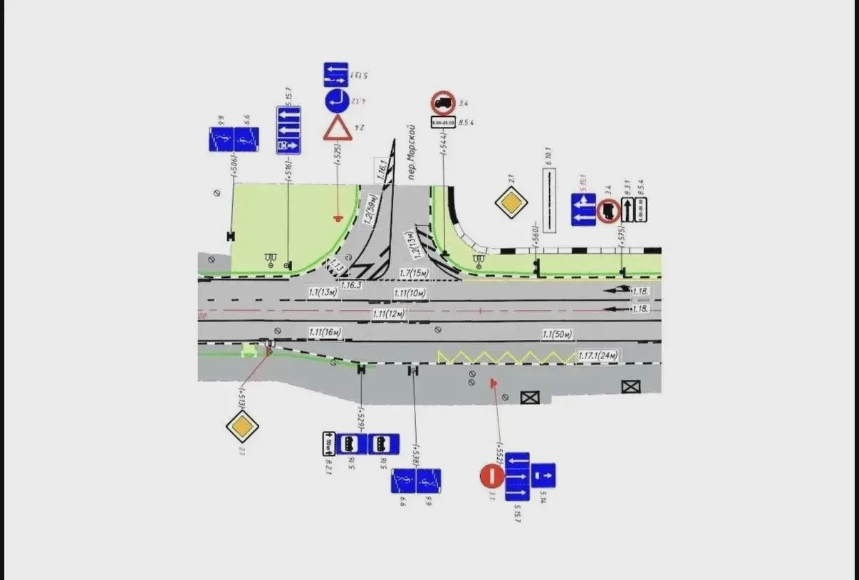 🚗 С Морского переулка на Курортный проспект — только направо