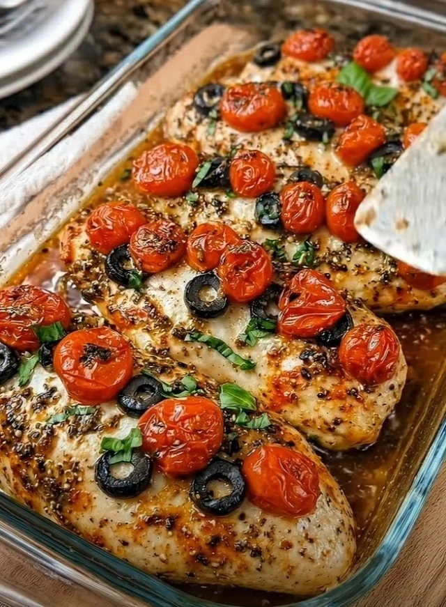 🍗 Запечённая курица в средиземноморском стиле — нежная и насыщенная ароматами 😍✨