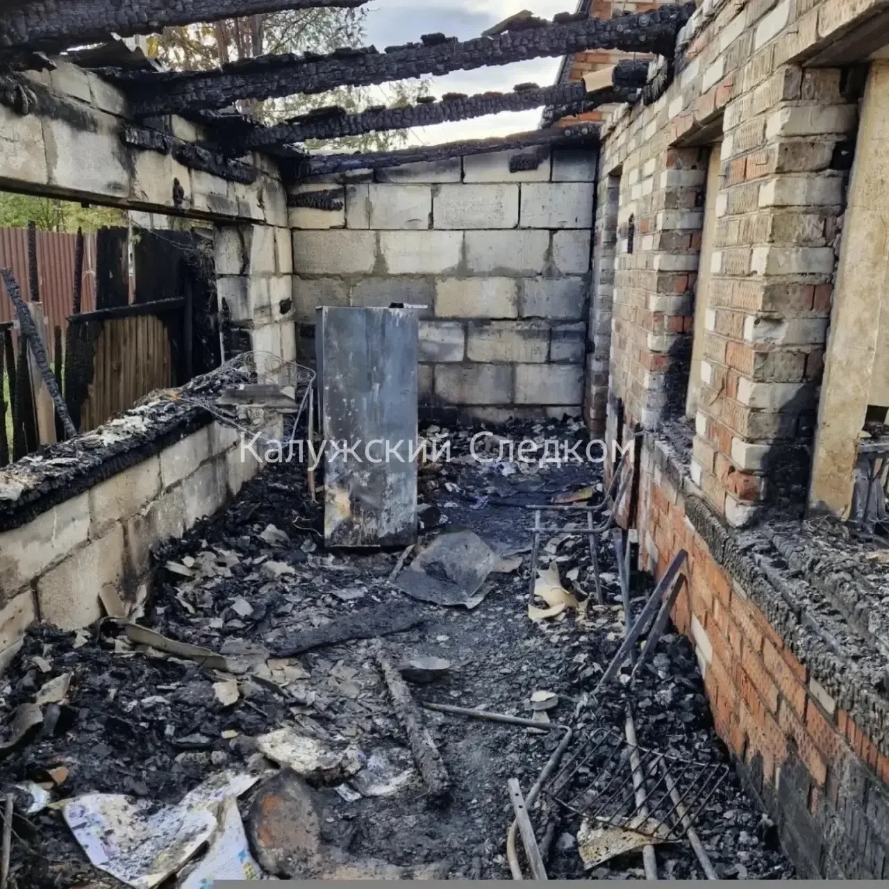 ⚠️В КАЛУЖСКОЙ ОБЛАСТИ ПОСЛЕ ПОЖАРА НА ДАЧЕ НАШЛИ ТЕЛО МУЖЧИНЫ