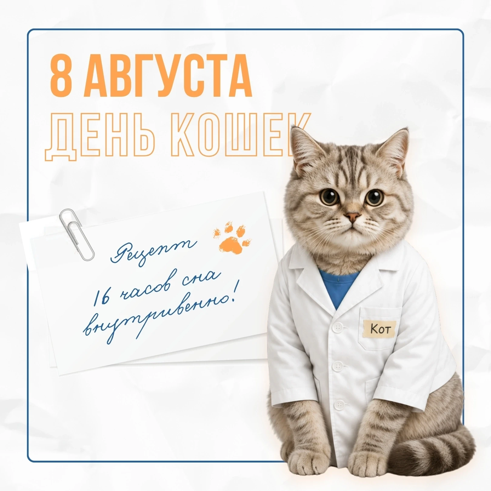 8 августа - День кошек  🐾