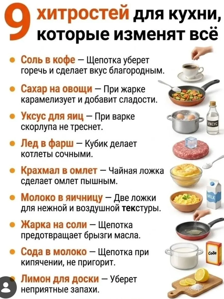 Χитpocти для кухни