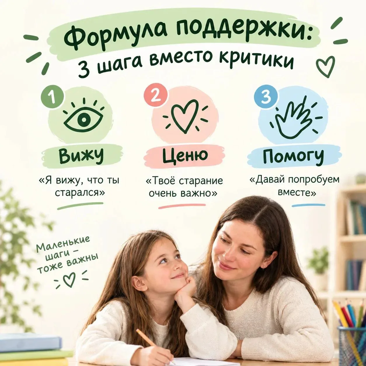 💚 Формула поддержки: 3 шага вместо критики