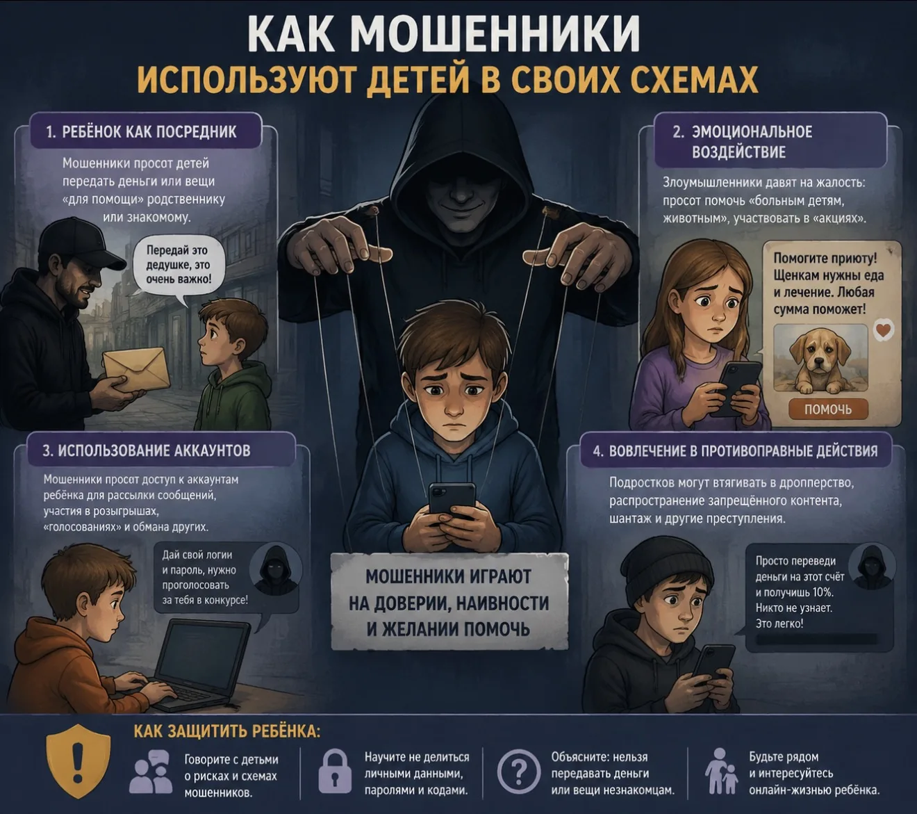 🚩 Ребёнок вдруг просит ваш смартфон «на пару минут» или интересуется, сколько денег у вас на картах