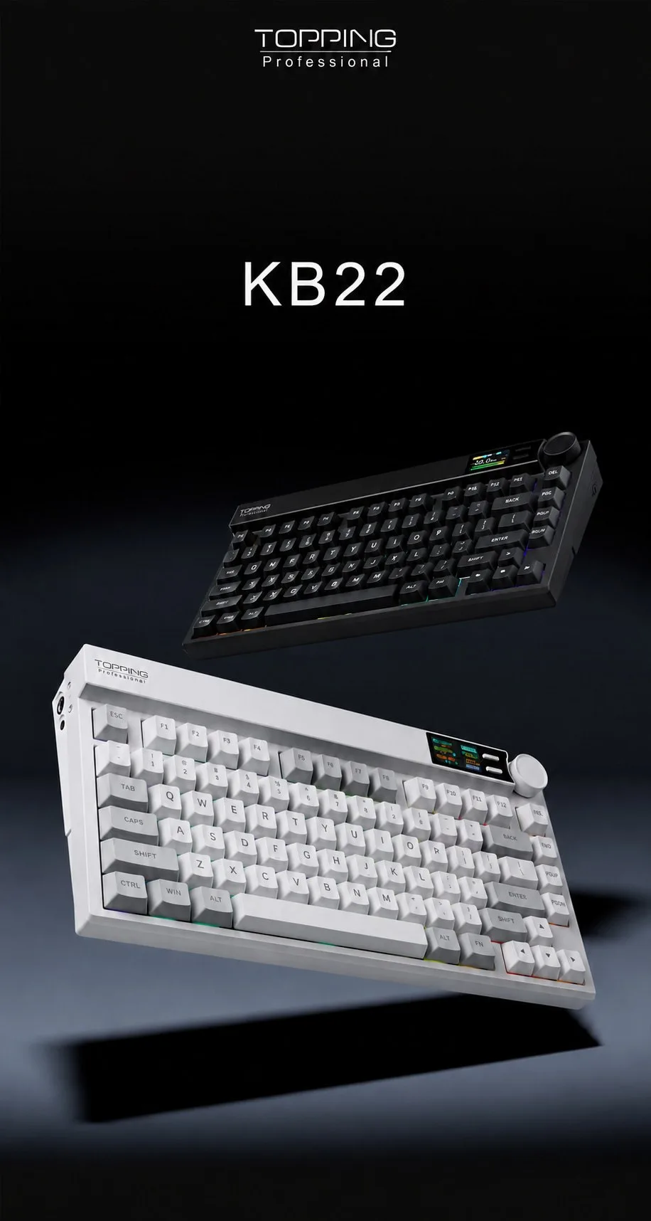 ⌨️ TOPPING выпустила KB22 - механическую клавиатуру со встроенным профессиональным ауди...