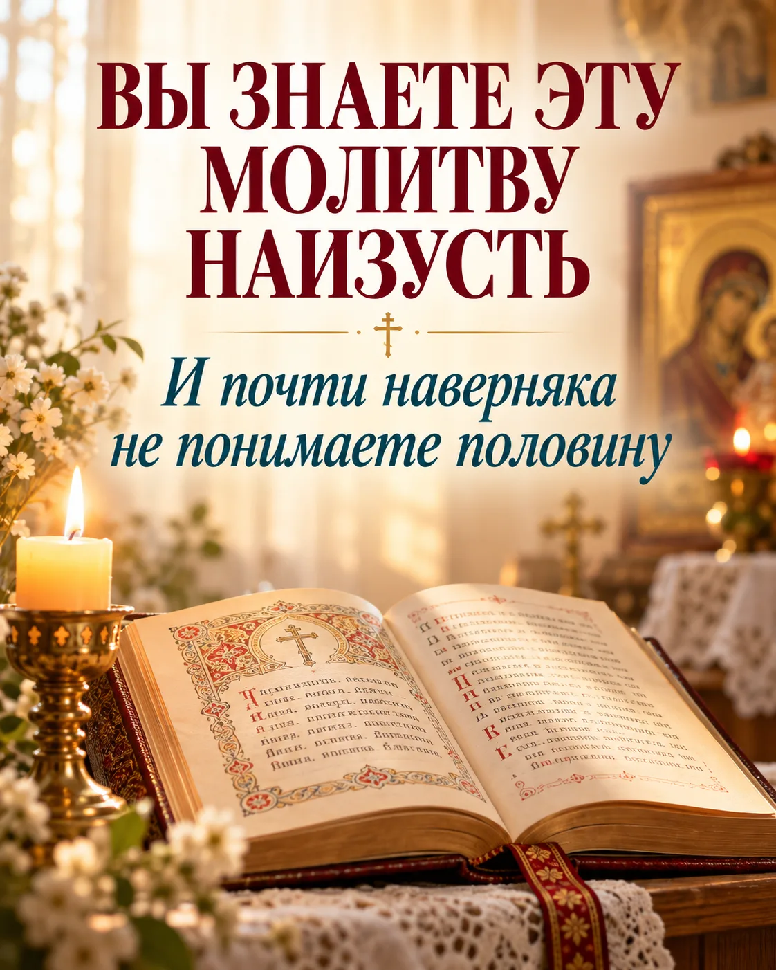 ВЫ ЗНАЕТЕ «ОТЧЕ НАШ» НАИЗУСТЬ.