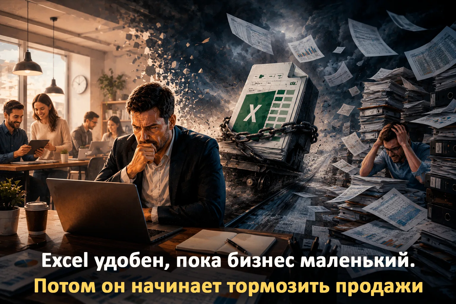 📊 Эксель удобен, пока бизнес маленький. Потом он начинает тормозить продажи.

На старте таблицы каж