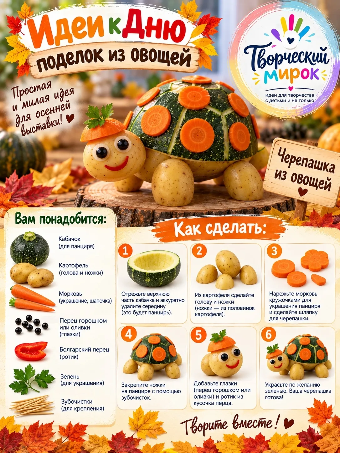 🍂 ОСЕНЬ — ВРЕМЯ ТВОРИТЬ! 🥕🎃🍅