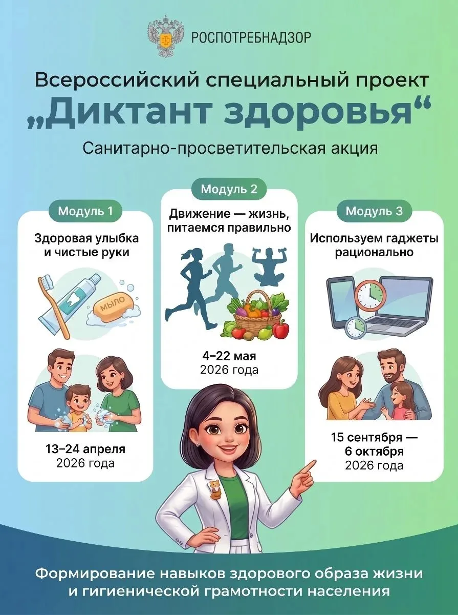 Приглашаем вас принять участие во Всероссийской акции «Диктант здоровья». Это отличная ...