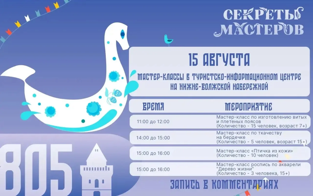 Бесплатные мастер-классы в Нижнем Новгороде в честь Дня города