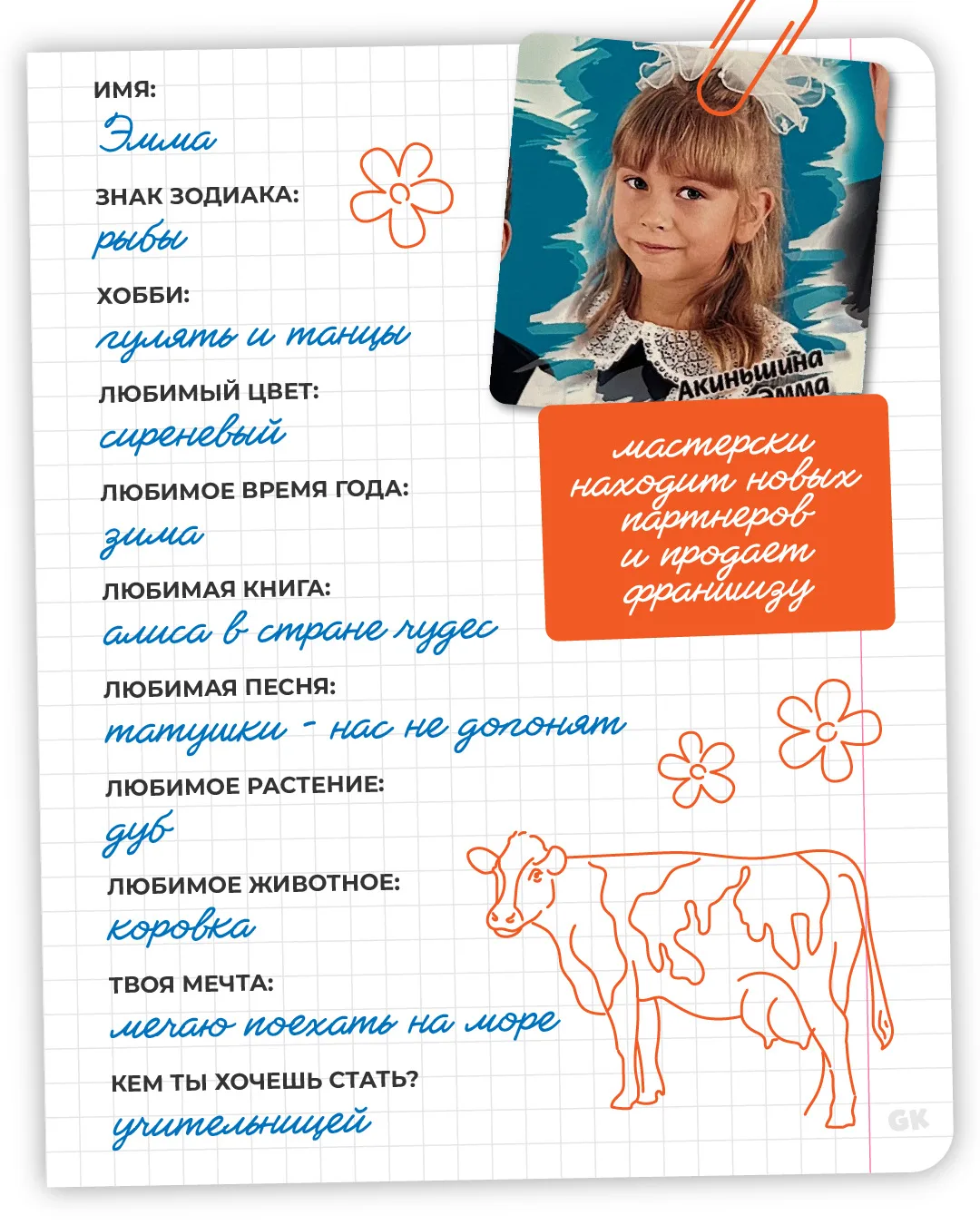 Помните анкеты друзей в детстве?