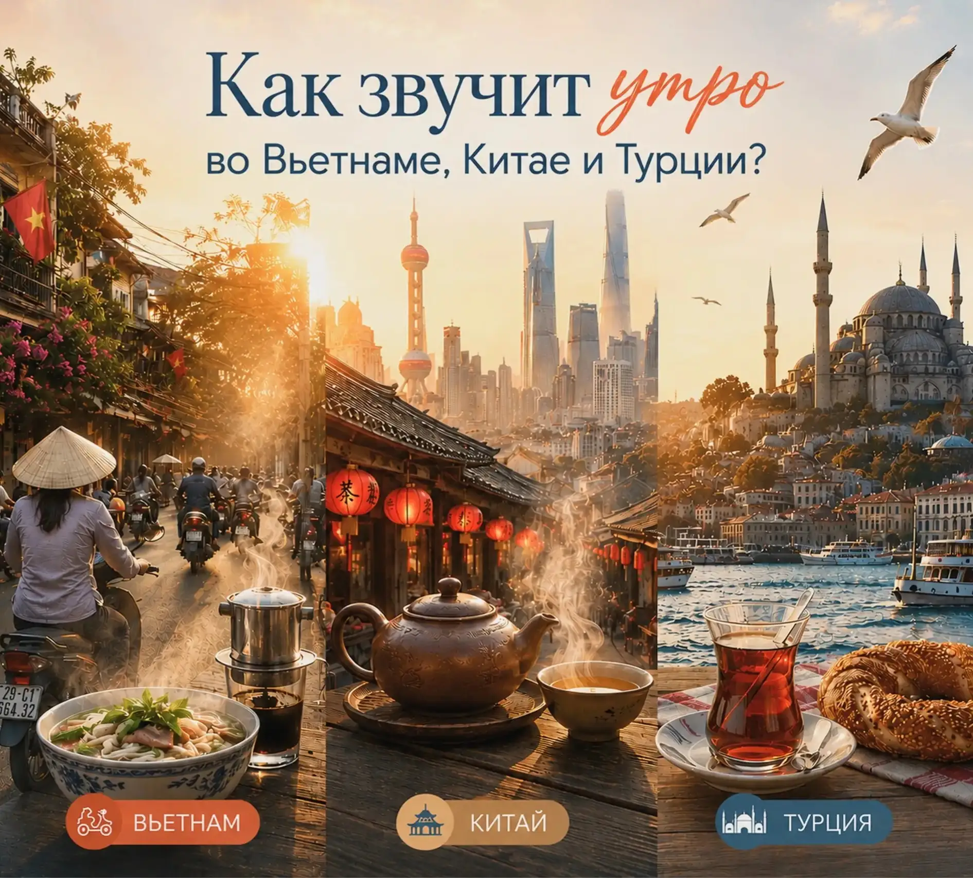 ☕️ Утренние ритуалы — это то, что объединяет людей по всему миру.