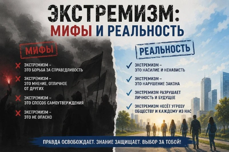 🚨 Экстремизм: мифы и реальность 🚨