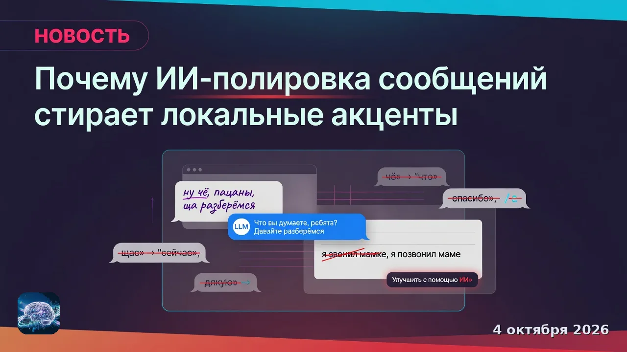 Почему ИИ-полировка сообщений стирает локальные акценты