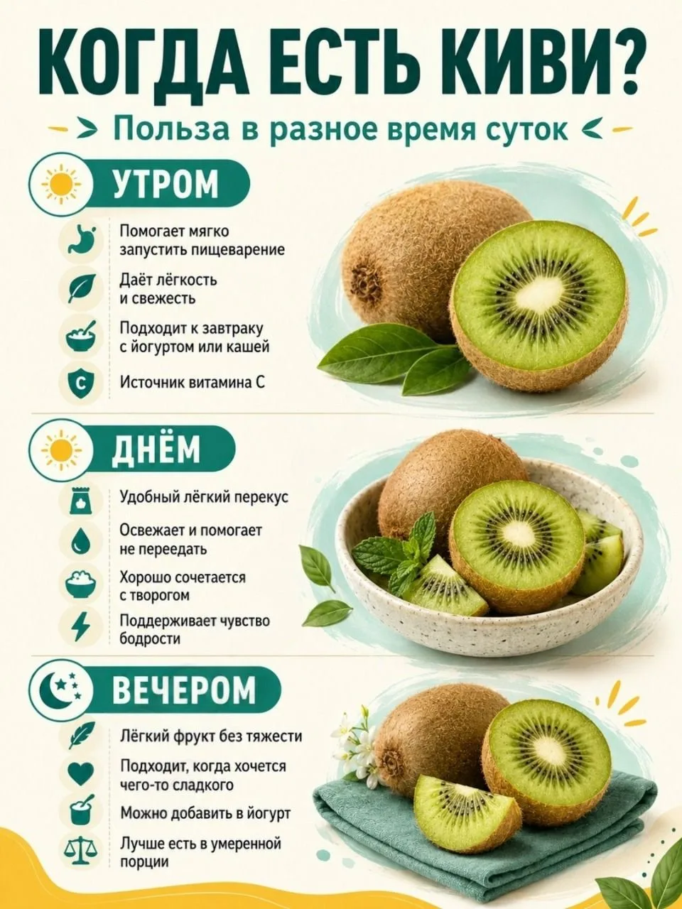 🥝 Еда без расписания: почему «правильного времени» для продуктов не существует!