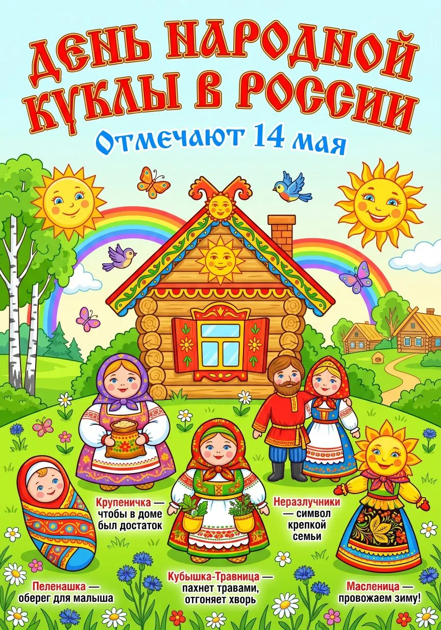 14 мая день Народной куклы в России. Народная кукла — не просто игрушка. Это оберег, си...