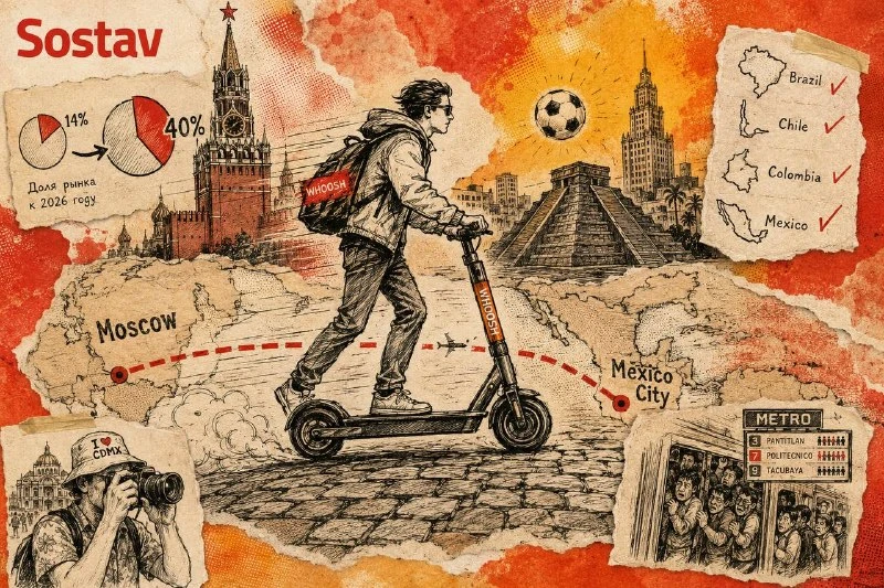 🚲 Whoosh заехал в Мехико

Российский сервис аренды электросамокатов Whoosh вышел на рынок столицы М
